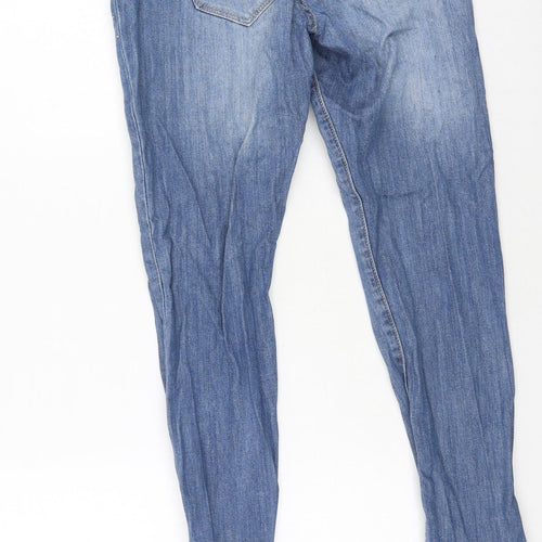 Denim & Co. Womens Blue  Cotton Mom Jeans Size 10 L37 in Regular