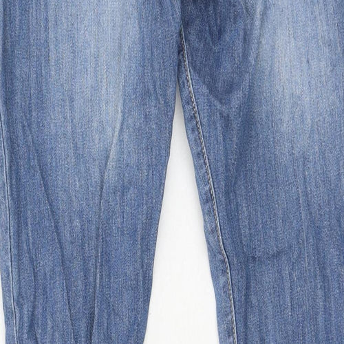 Denim & Co. Womens Blue  Cotton Mom Jeans Size 10 L37 in Regular