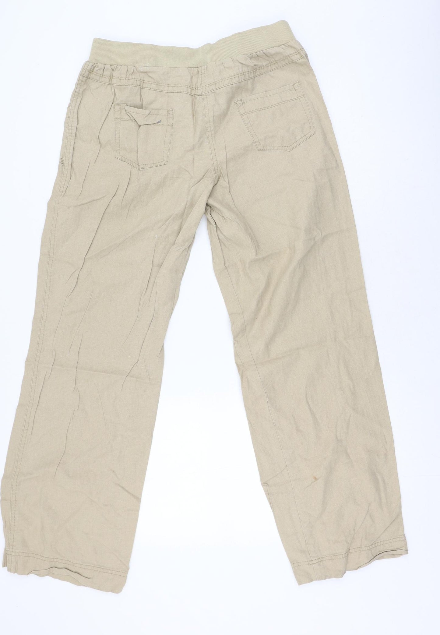 George  Womens Brown  Cotton Trousers  Size 12 L30 in Regular