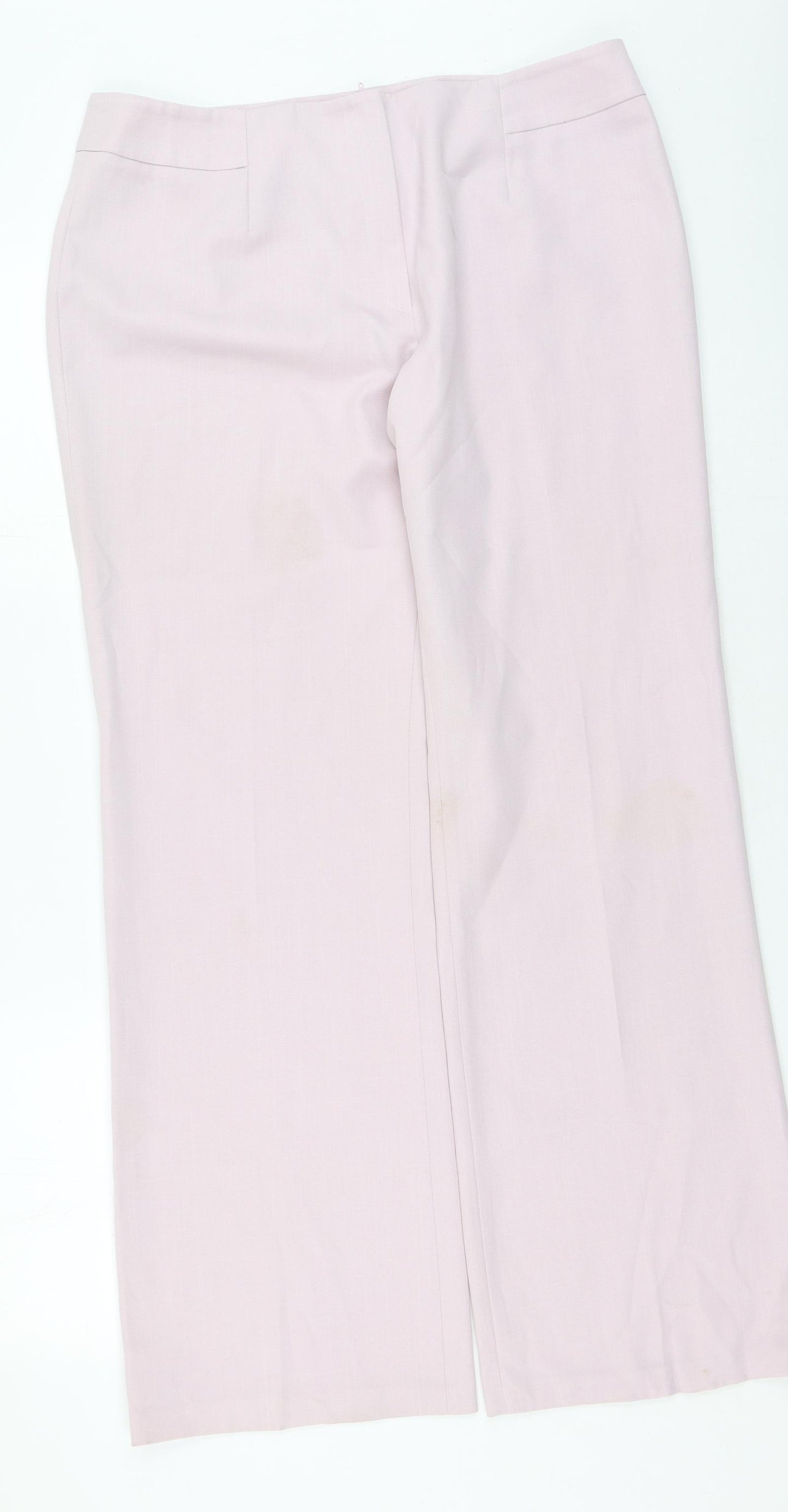 George  Womens Pink  Polyester Trousers  Size 16 L38 in Regular