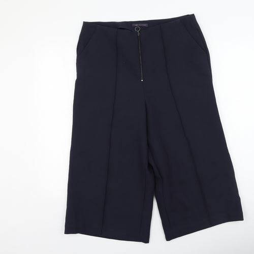 Marks and Spencer Womens Blue  Polyester Trousers  Size 16 L34 in Regular