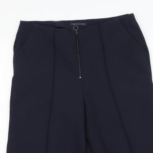 Marks and Spencer Womens Blue  Polyester Trousers  Size 16 L34 in Regular