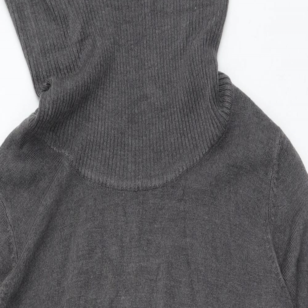 Preworn Womens Grey High Neck  Acrylic Pullover Jumper Size 16