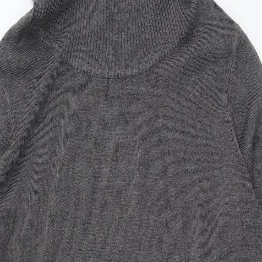 Preworn Womens Grey High Neck  Acrylic Pullover Jumper Size 16