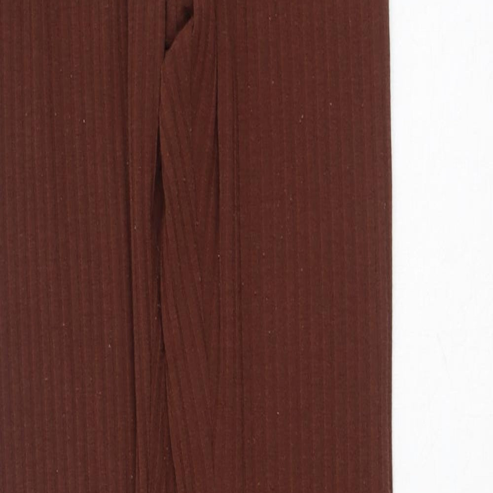New look  Womens Brown  Polyester Jegging Trousers Size 8 L32 in Regular