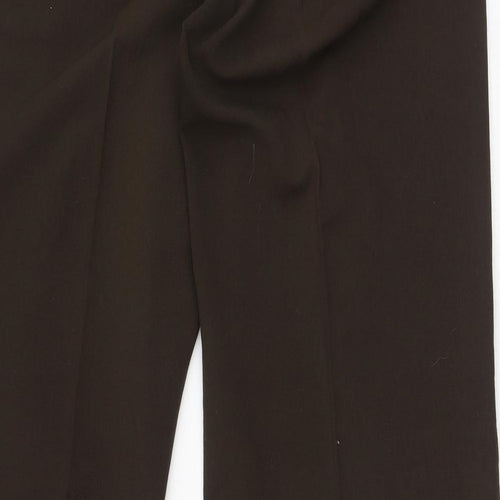 AMARANTO Womens Brown  Polyester Trousers  Size 12 L30 in Regular