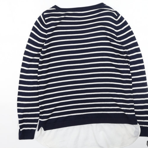 George  Womens Multicoloured Round Neck Striped Viscose Pullover Jumper Size 14