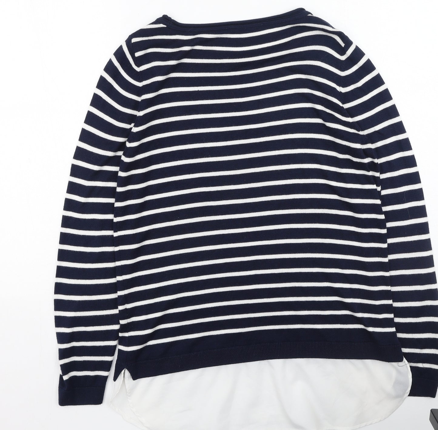 George  Womens Multicoloured Round Neck Striped Viscose Pullover Jumper Size 14