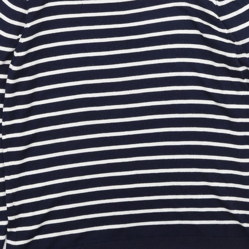 George  Womens Multicoloured Round Neck Striped Viscose Pullover Jumper Size 14