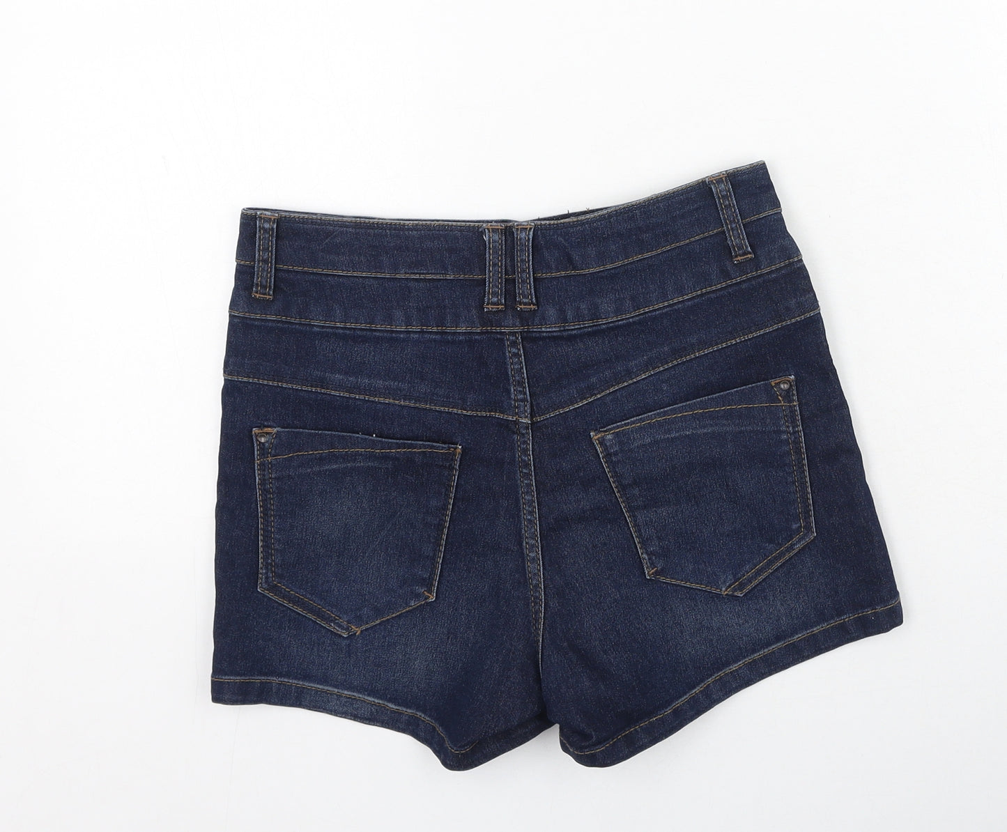 New Look Womens Blue  Cotton Hot Pants Shorts Size 8 L4 in Regular