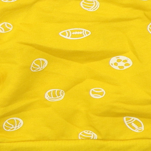 Primark Boys Yellow  Cotton Basic T-Shirt Size 3-6 Months Crew Neck Pullover - Lets Play
