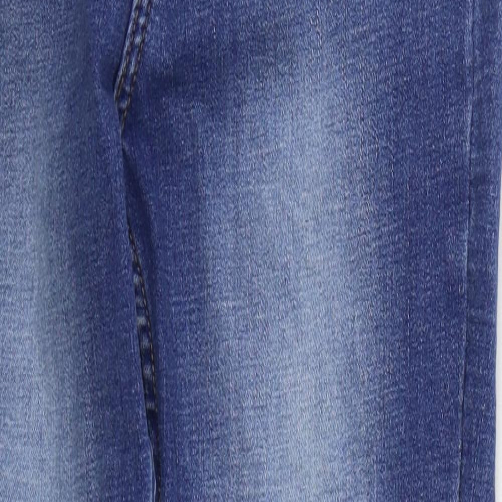 Primark Womens Blue  Cotton Skinny Jeans Size 12 L26 in Regular Button