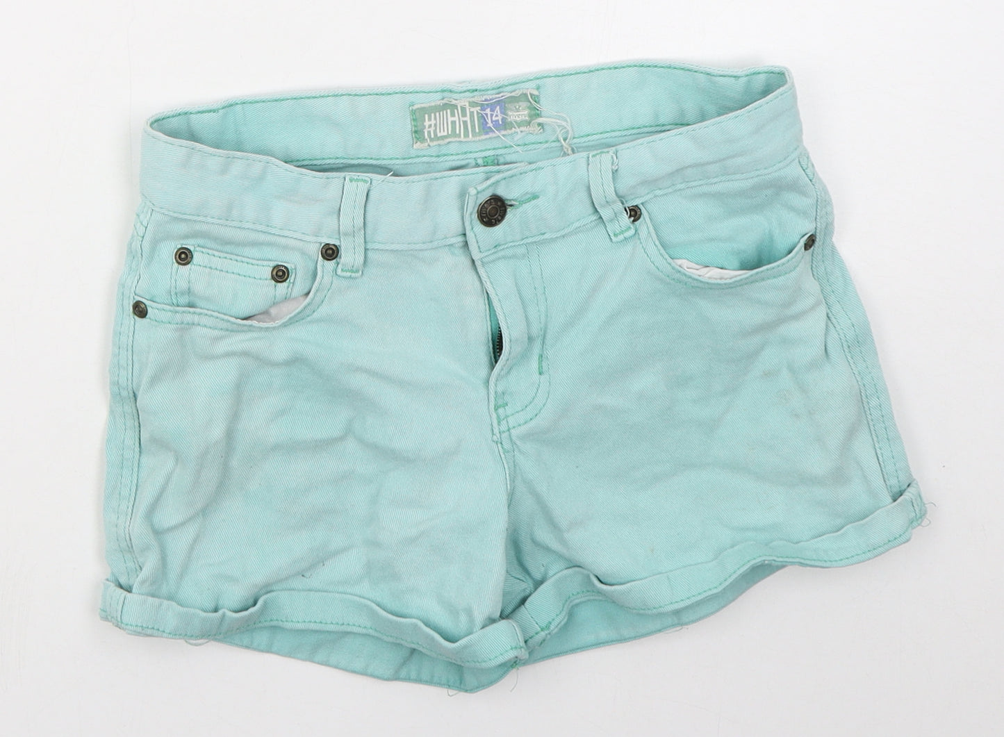 Rivers Girls Blue  Cotton Hot Pants Shorts Size 14 Years  Regular