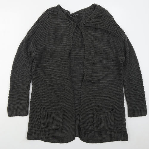 Atmosphere Womens Grey Round Neck  Acrylic Cardigan Jumper Size S