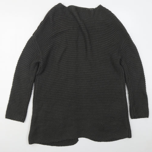 Atmosphere Womens Grey Round Neck  Acrylic Cardigan Jumper Size S