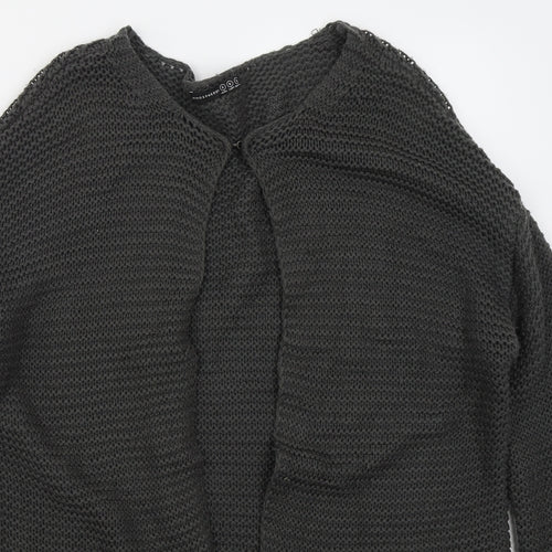 Atmosphere Womens Grey Round Neck  Acrylic Cardigan Jumper Size S