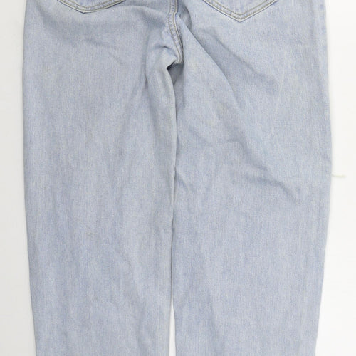 SheIn Womens Blue  Cotton Straight Jeans Size S L29 in Regular Button