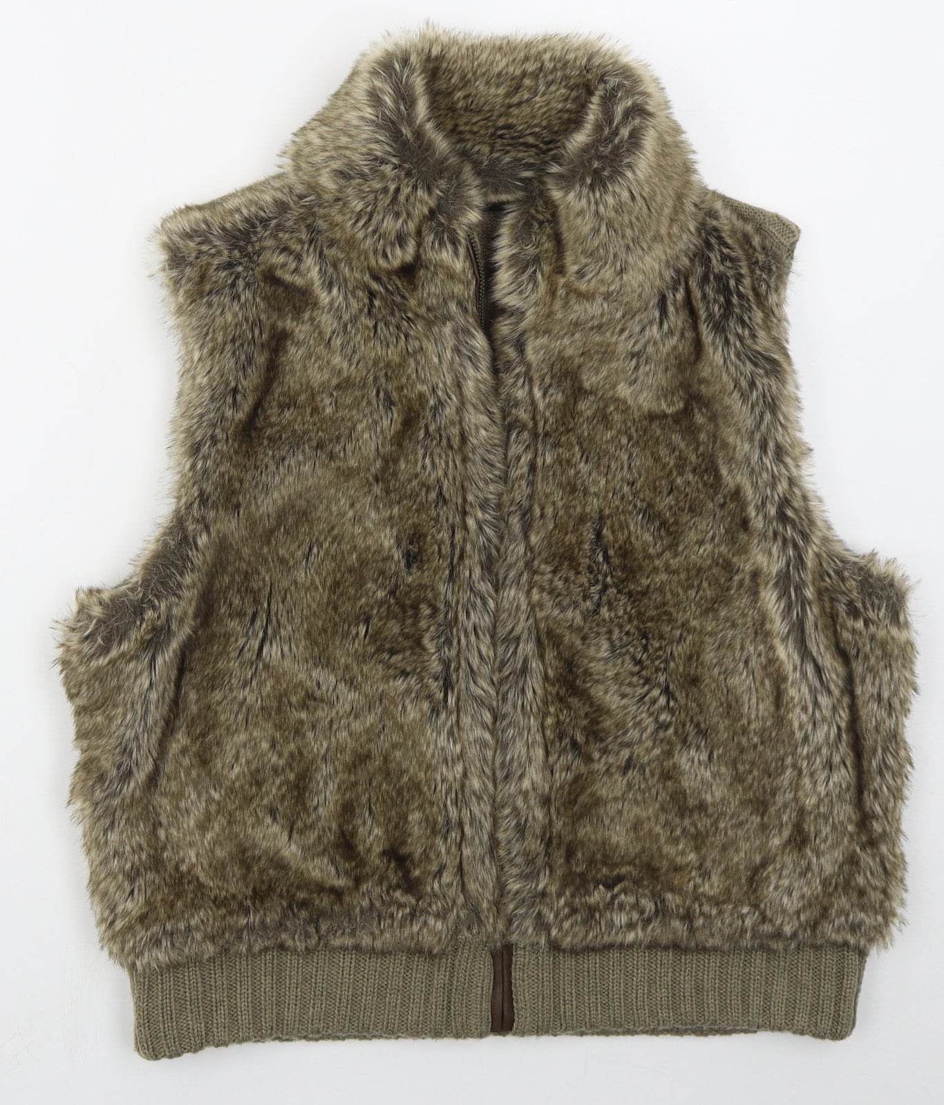F&F Womens Brown   Gilet Blazer Size 18  Zip