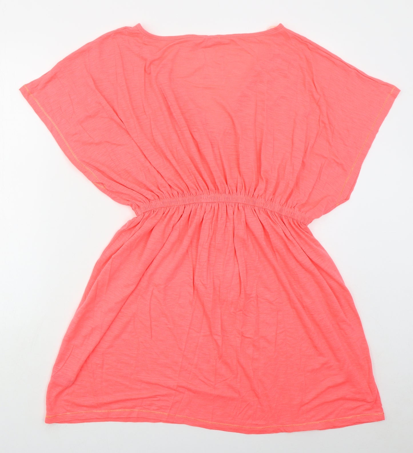 George Womens Pink  Polyester T-Shirt Dress  Size L  V-Neck Pullover - Beach Cover Up