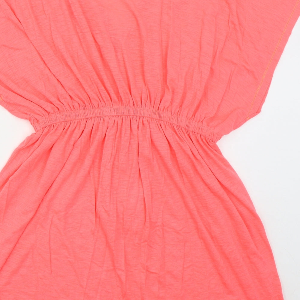 George Womens Pink  Polyester T-Shirt Dress  Size L  V-Neck Pullover - Beach Cover Up