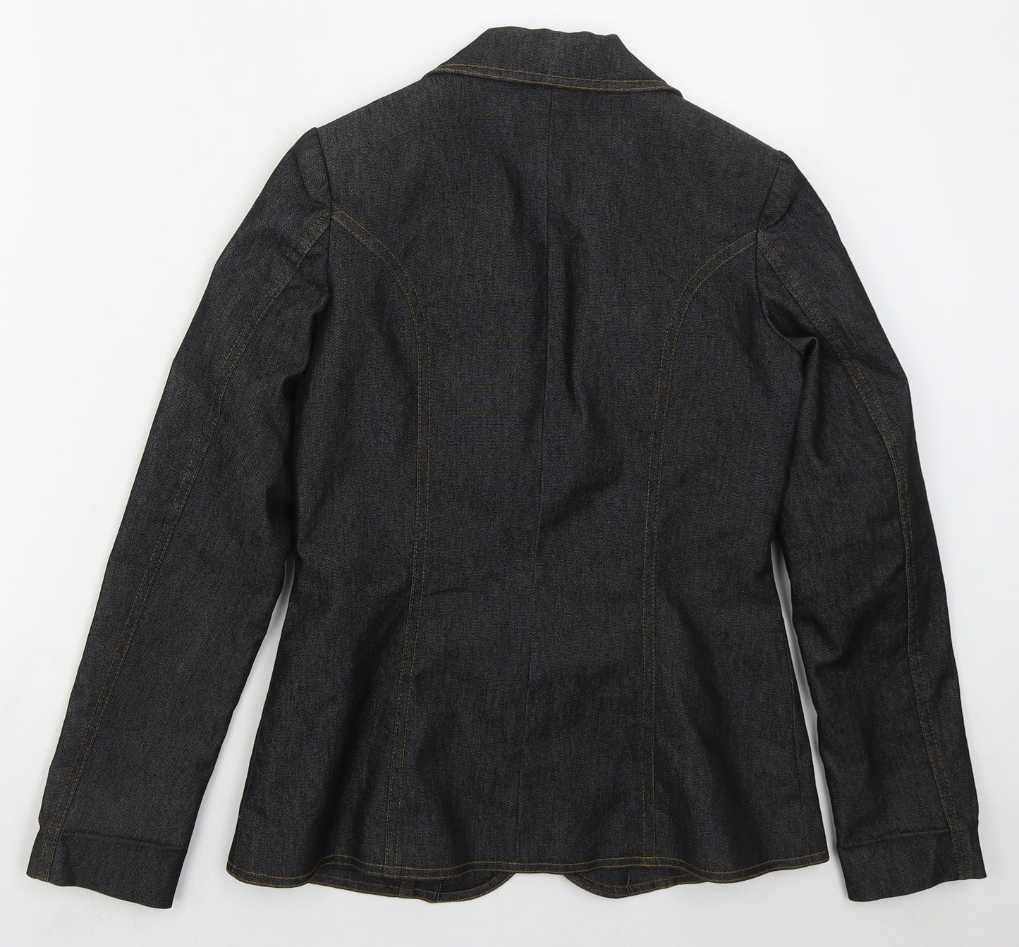 H&M Womens Blue  Cotton Jacket Suit Jacket Size M