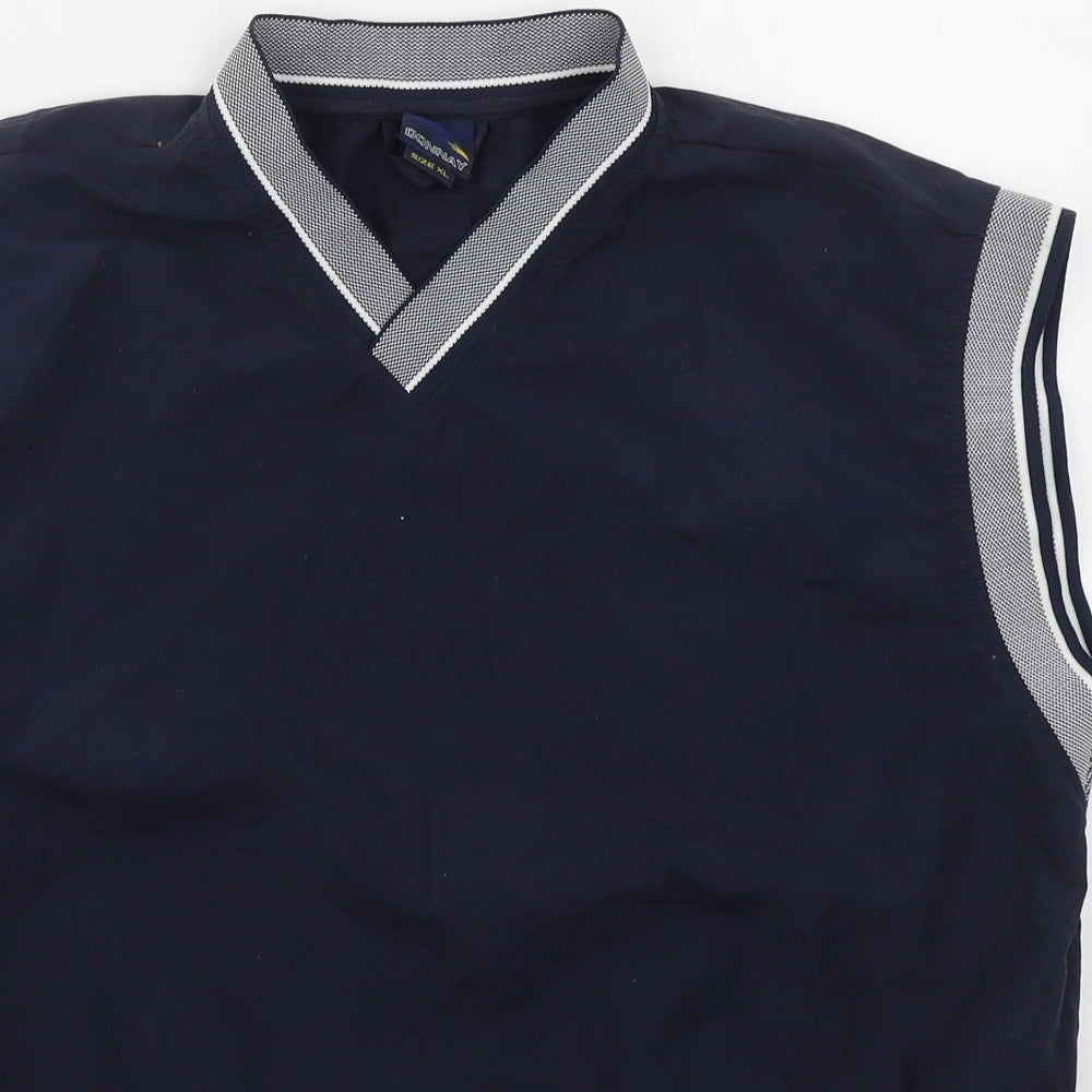 Donnay Mens Blue  Polyester Vest Sweatshirt Size XL