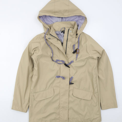 Rising Womens Beige   Rain Coat Coat Size S  Zip
