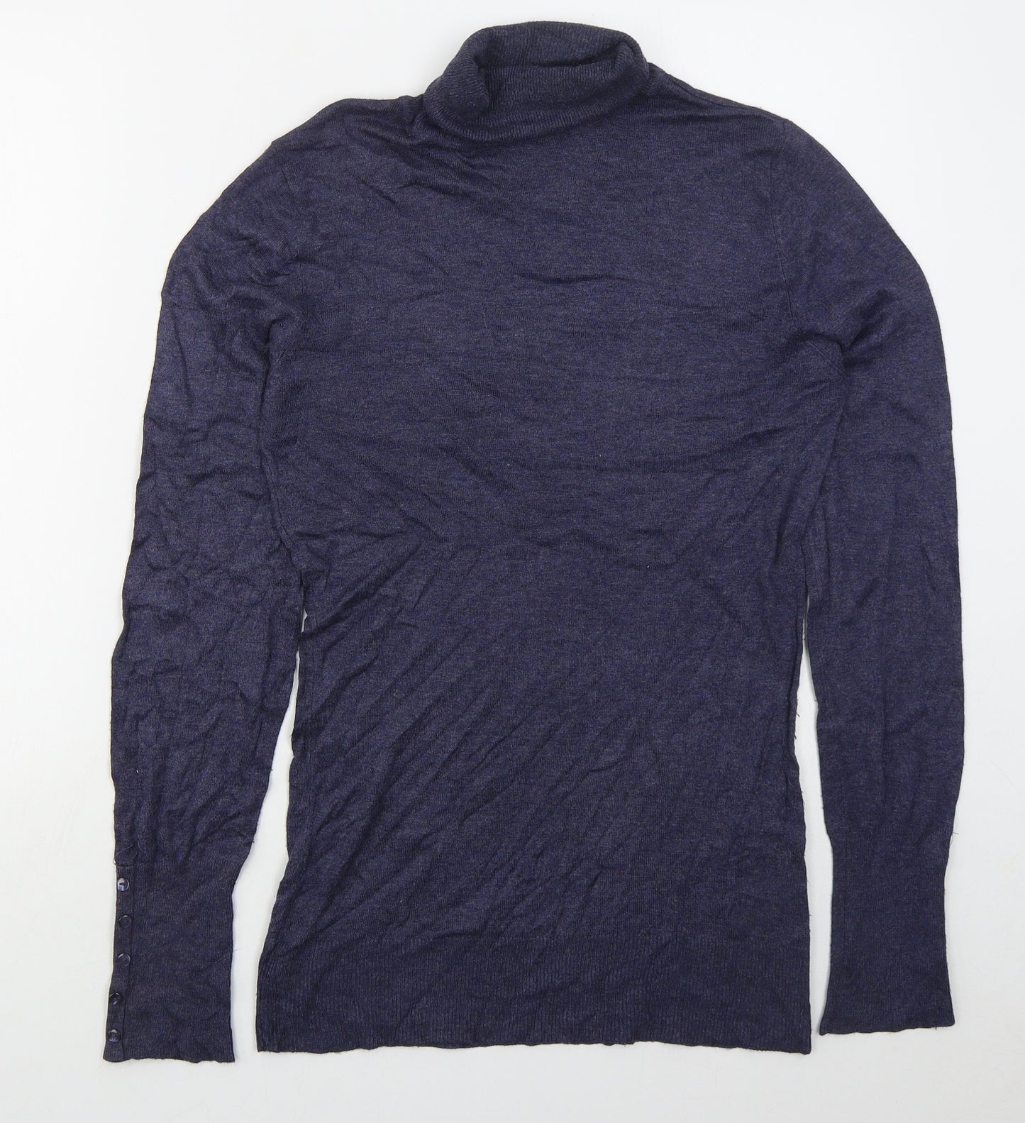 Atmosphere Womens Blue Roll Neck  Viscose Pullover Jumper Size 12