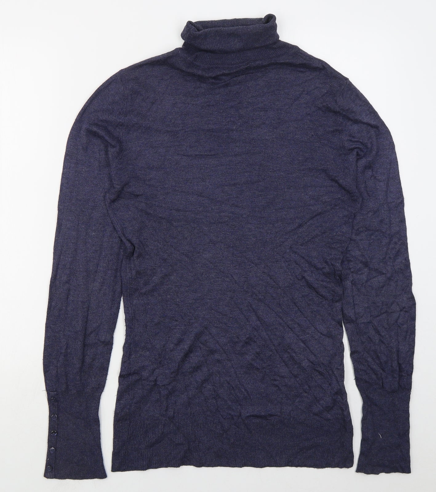 Atmosphere Womens Blue Roll Neck  Viscose Pullover Jumper Size 12