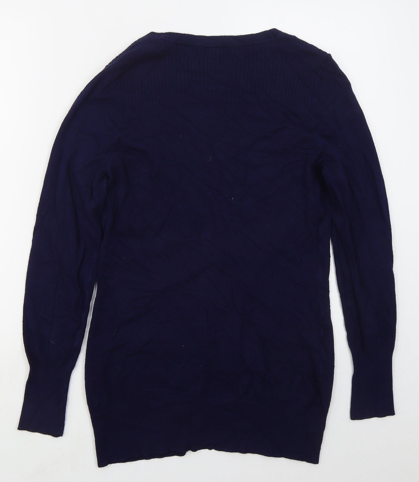George Womens Blue V-Neck  Viscose Cardigan Jumper Size 12