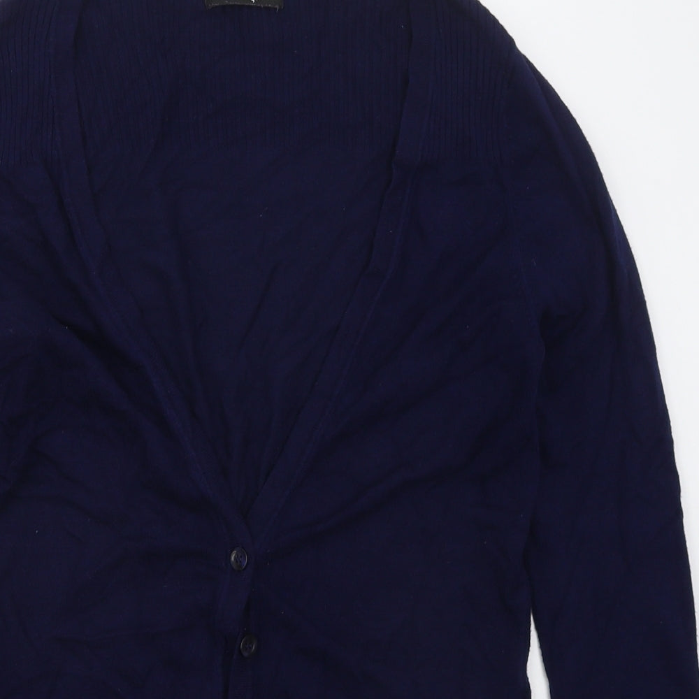 George Womens Blue V-Neck  Viscose Cardigan Jumper Size 12