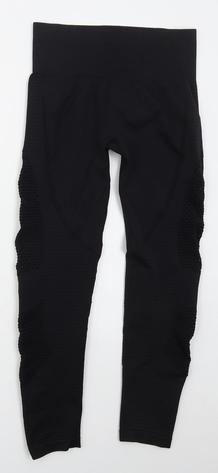 Preworn Womens Black  Nylon Compression Leggings Size M L24 in Regular