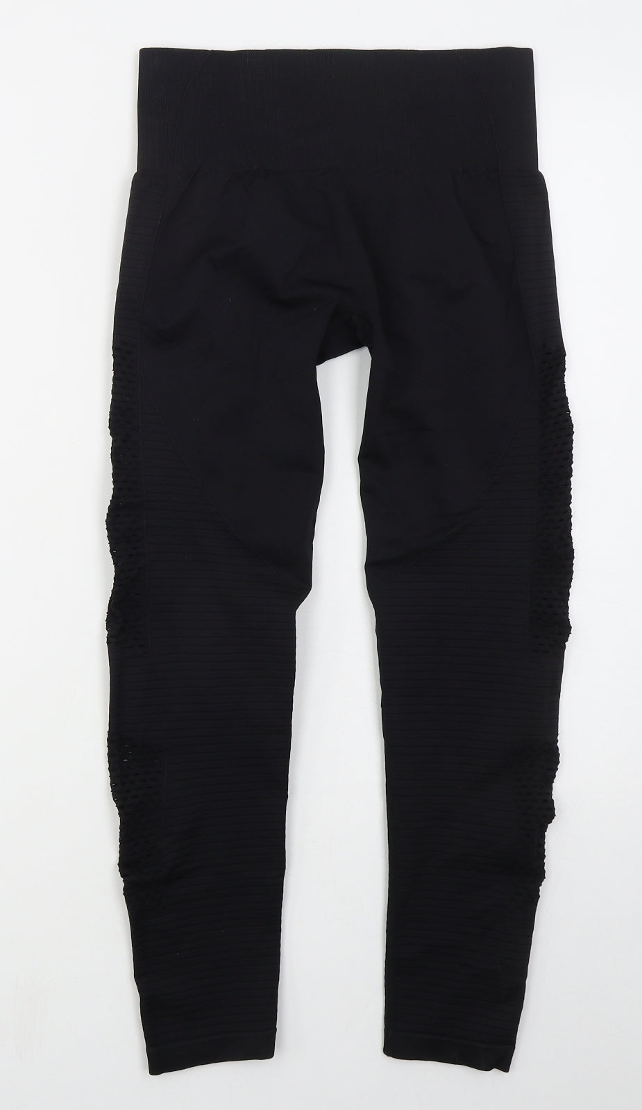 Preworn Womens Black  Nylon Compression Leggings Size M L24 in Regular