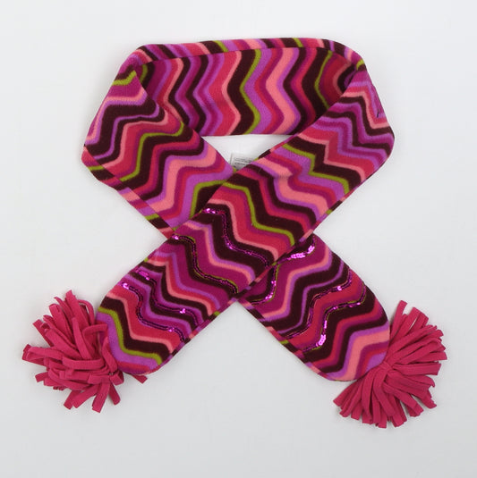 Gap Girls Pink Striped Polyester Scarf Scarves & Wraps One Size