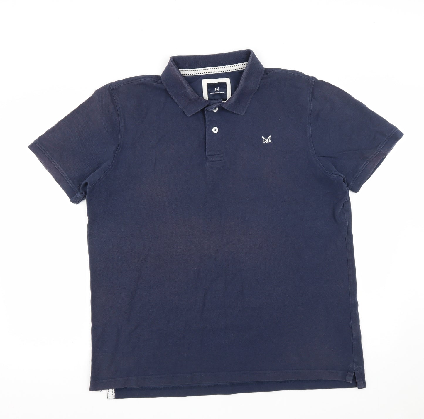 Crew Clothing Company Mens Blue  Cotton  Polo Size XL Collared Button