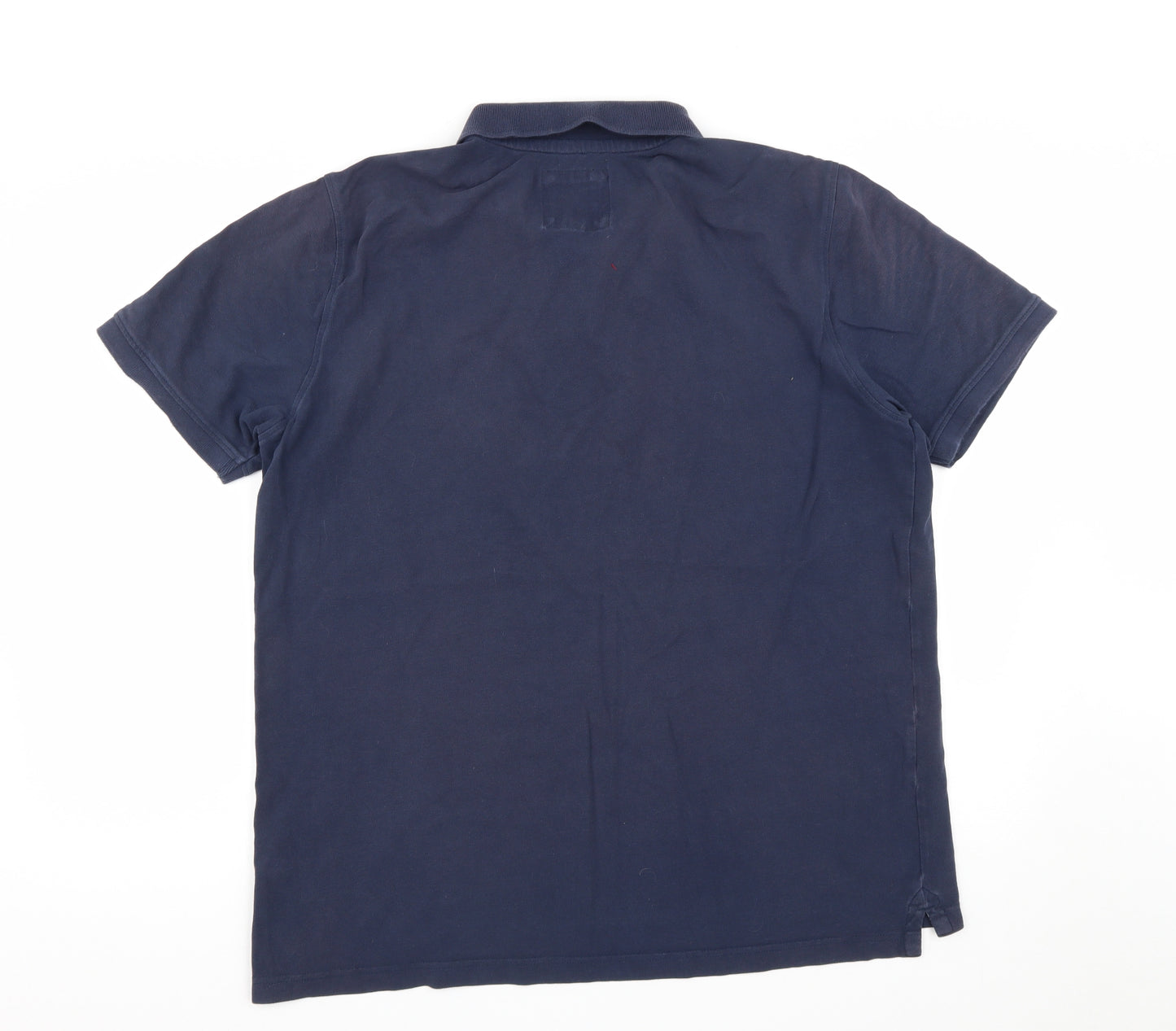 Crew Clothing Company Mens Blue  Cotton  Polo Size XL Collared Button