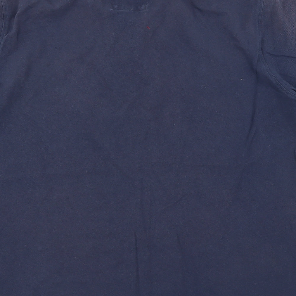 Crew Clothing Company Mens Blue  Cotton  Polo Size XL Collared Button
