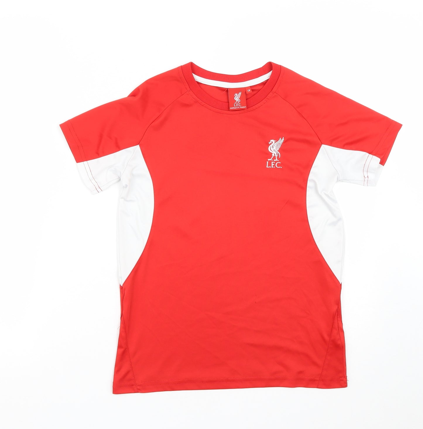 Liverpool FC Boys Red  Polyester Basic T-Shirt Size 9-10 Years Round Neck  - Liverpool Football Club