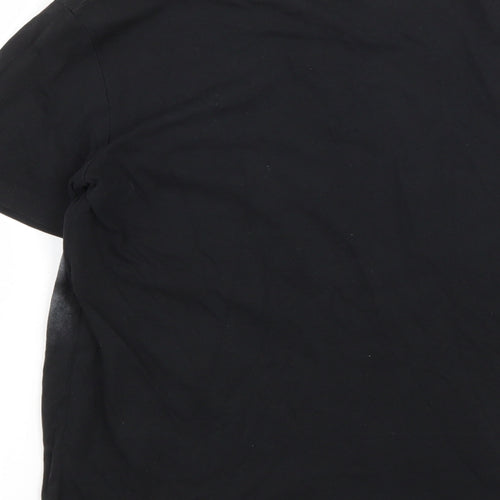 H&M Boys Black  Cotton Basic T-Shirt Size 11-12 Years Round Neck  - Football Print