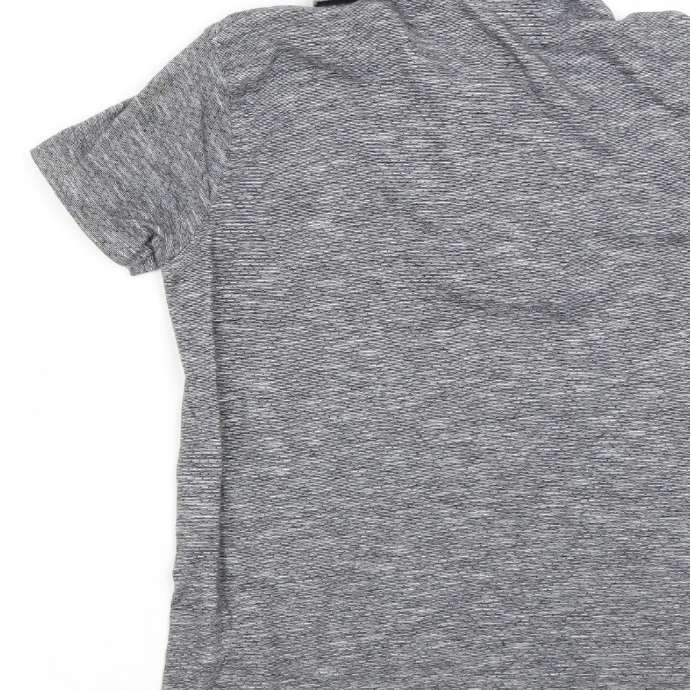 Primark Boys Grey  Cotton Basic Polo Size 10-11 Years Collared Button