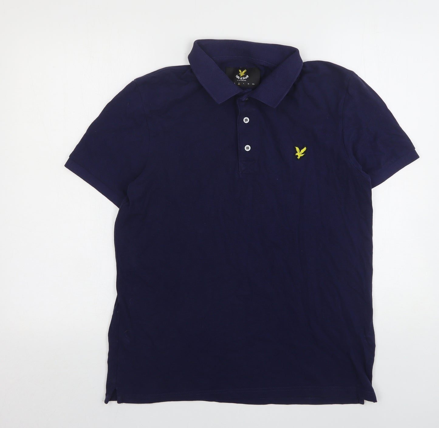 Lyle & Scott Mens Blue  Cotton  Polo Size M Collared