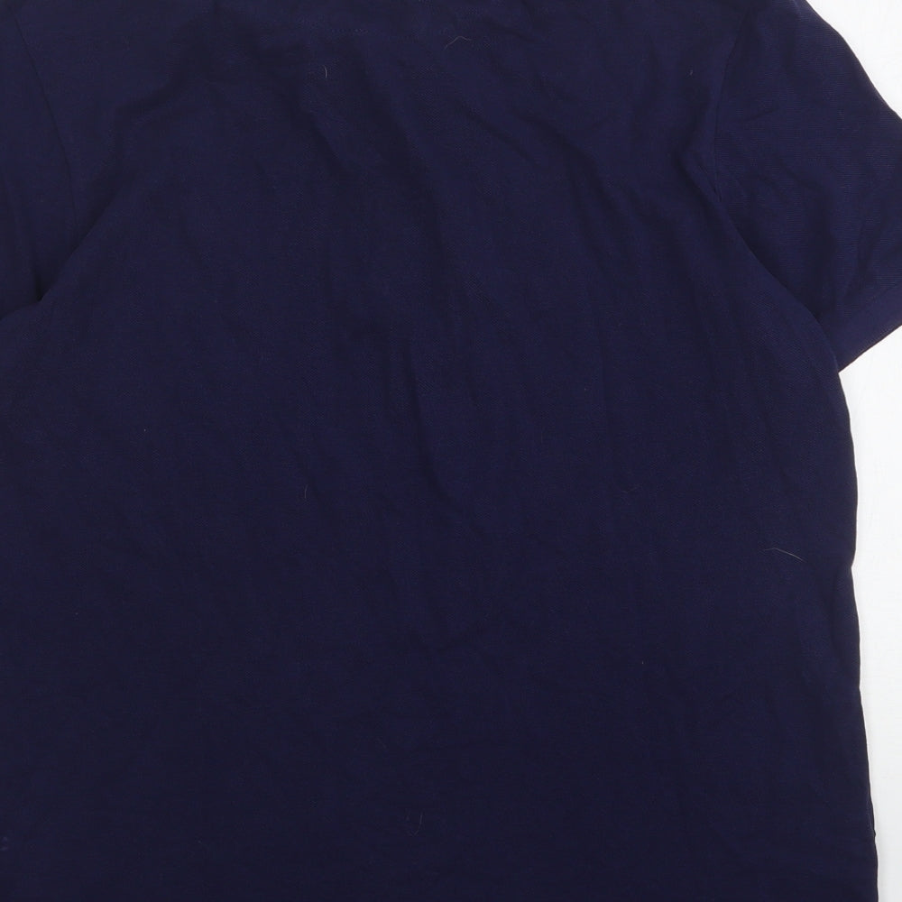 Lyle & Scott Mens Blue  Cotton  Polo Size M Collared