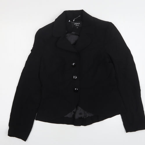Papaya Womens Black  Polyester Jacket Suit Jacket Size 12