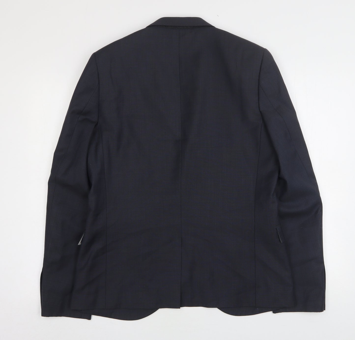 Topman Mens Blue  Wool Jacket Suit Jacket Size 40