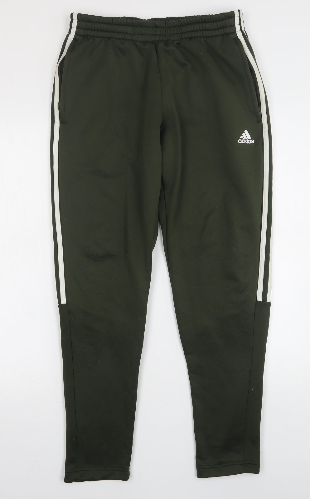 adidas Mens Green  Polyester Sweatpants Trousers Size M L29 in Regular
