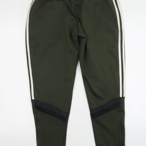 adidas Mens Green  Polyester Sweatpants Trousers Size M L29 in Regular