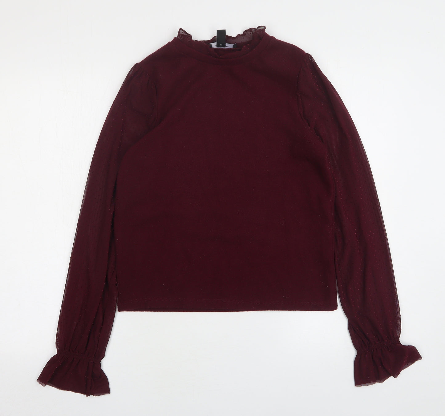 New Look Womens Purple High Neck  Polyester Pullover Jumper Size 10