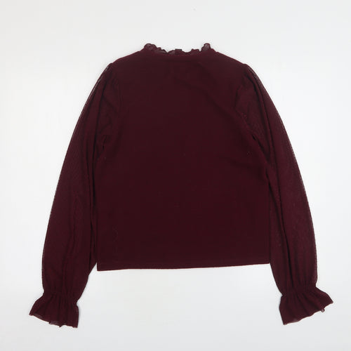 New Look Womens Purple High Neck  Polyester Pullover Jumper Size 10