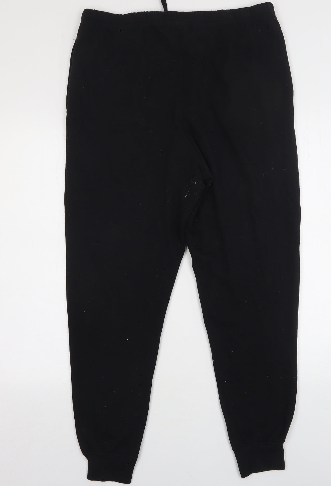 H&M Womens Black  Cotton Sweatpants Trousers Size L L28 in Regular