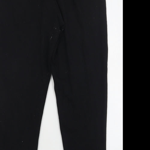 H&M Womens Black  Cotton Sweatpants Trousers Size L L28 in Regular